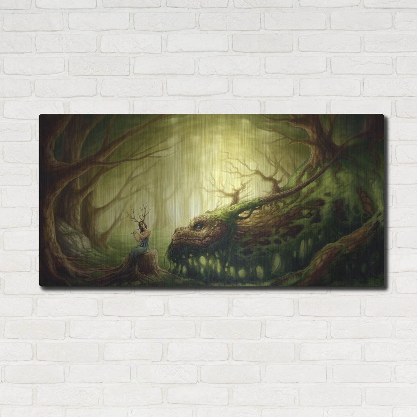 Luxe Metal Art 'Forgotten Fairytales' by JoJoesArt, Metal Wall Art,48x24