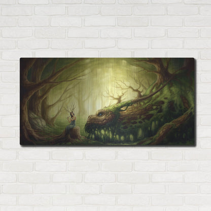 Luxe Metal Art 'Forgotten Fairytales' by JoJoesArt, Metal Wall Art,48x24