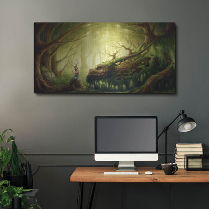 Luxe Metal Art 'Forgotten Fairytales' by JoJoesArt, Metal Wall Art,48x24