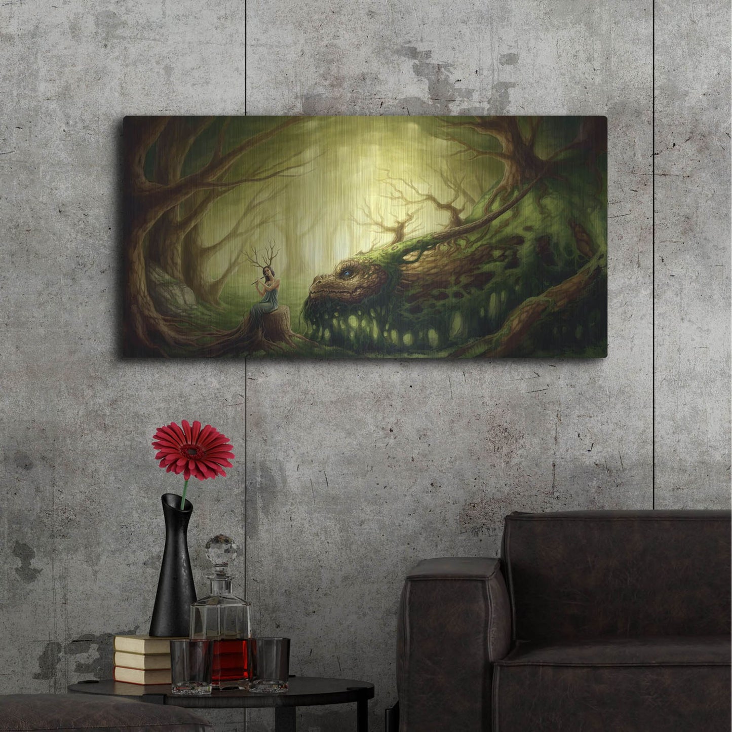 Luxe Metal Art 'Forgotten Fairytales' by JoJoesArt, Metal Wall Art,48x24