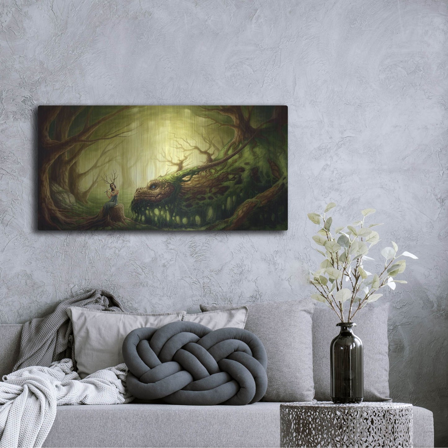 Luxe Metal Art 'Forgotten Fairytales' by JoJoesArt, Metal Wall Art,48x24