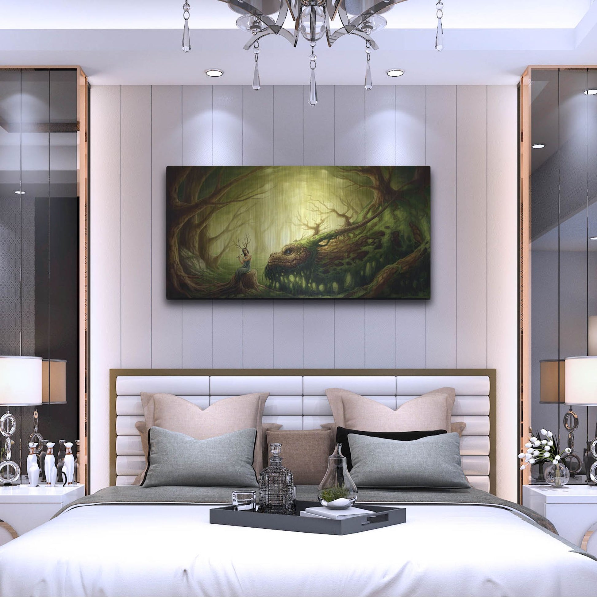 Luxe Metal Art 'Forgotten Fairytales' by JoJoesArt, Metal Wall Art,48x24