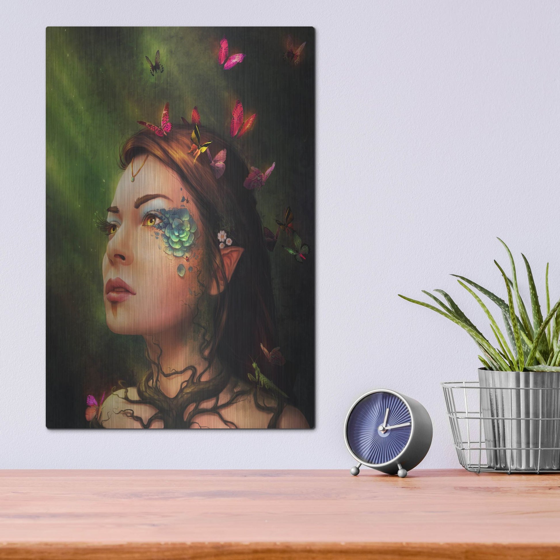 Luxe Metal Art 'Gaia' by JoJoesArt, Metal Wall Art,12x16