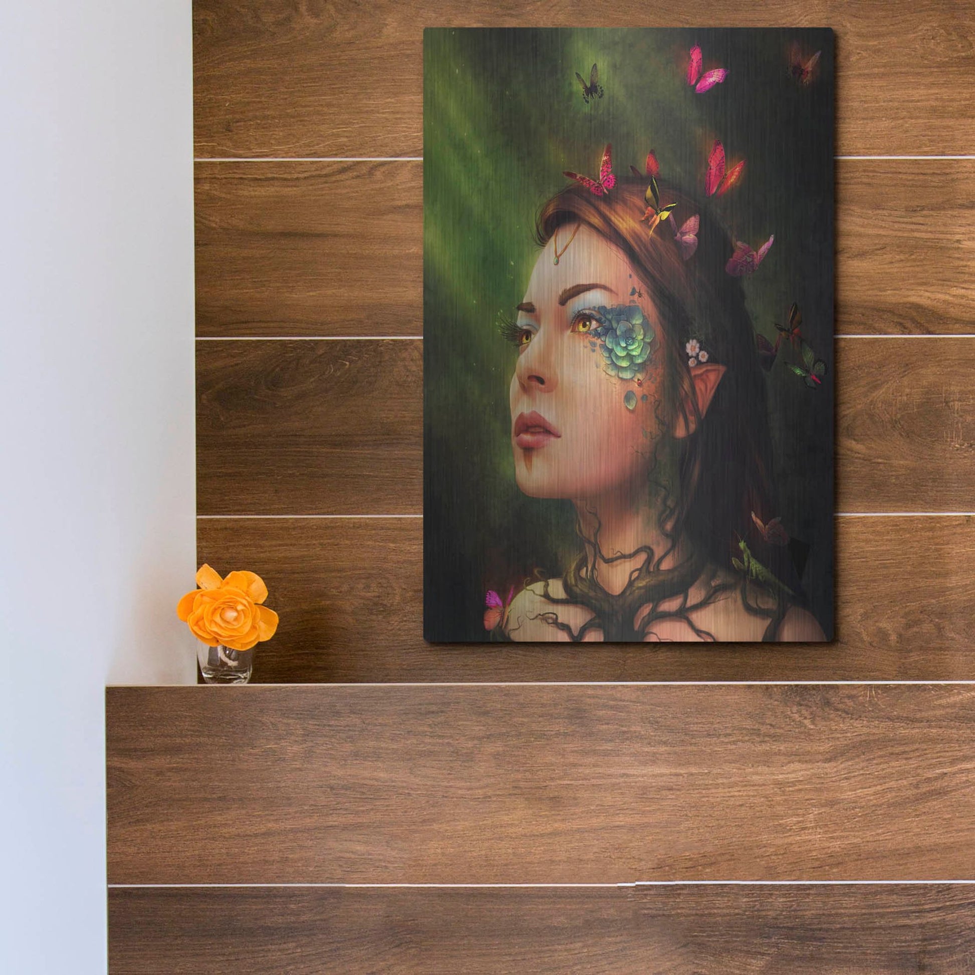 Luxe Metal Art 'Gaia' by JoJoesArt, Metal Wall Art,12x16