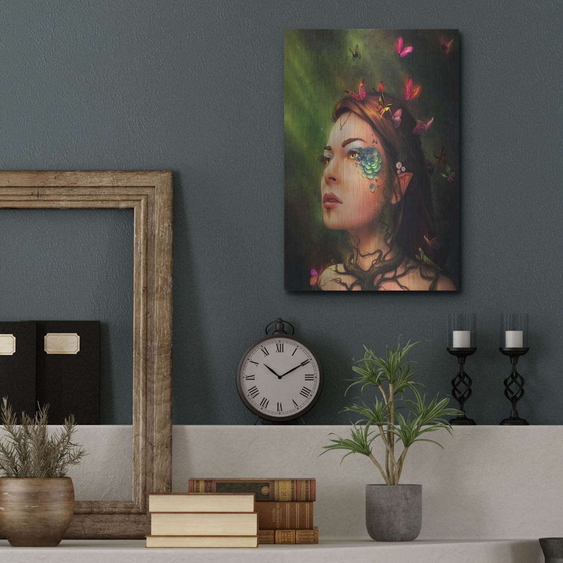 Luxe Metal Art 'Gaia' by JoJoesArt, Metal Wall Art,12x16