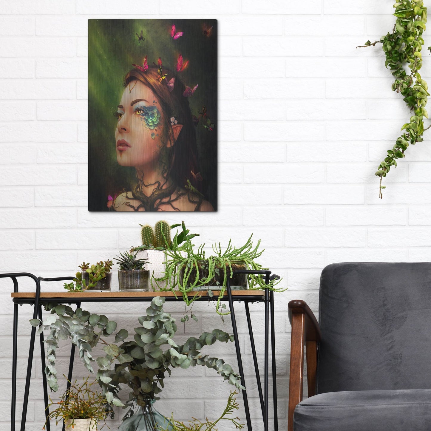 Luxe Metal Art 'Gaia' by JoJoesArt, Metal Wall Art,12x16