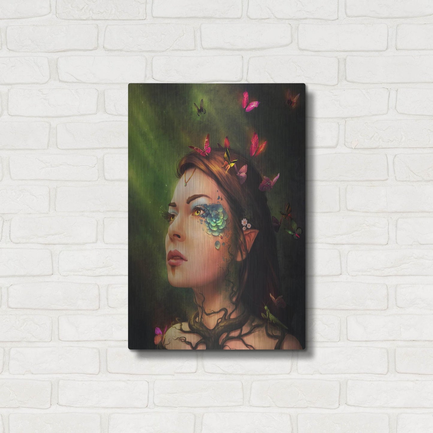 Luxe Metal Art 'Gaia' by JoJoesArt, Metal Wall Art,16x24