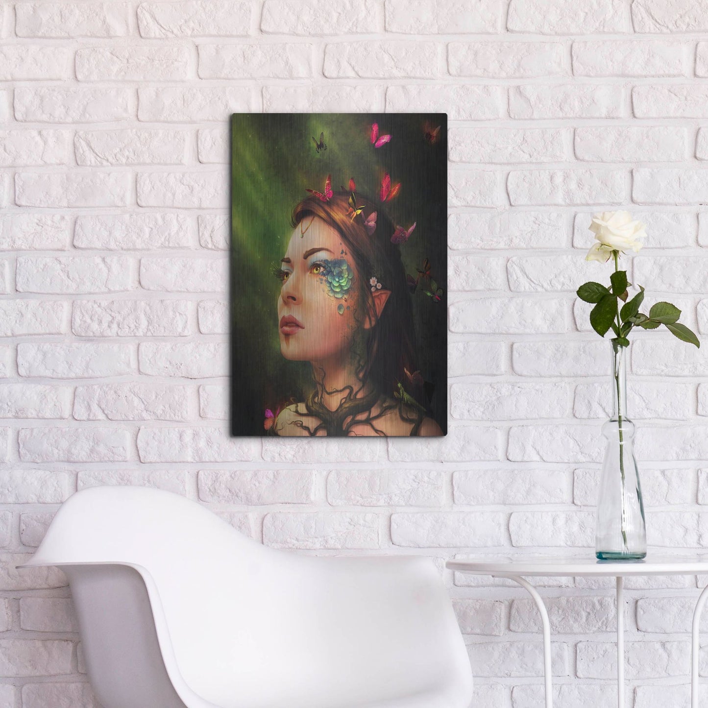 Luxe Metal Art 'Gaia' by JoJoesArt, Metal Wall Art,16x24