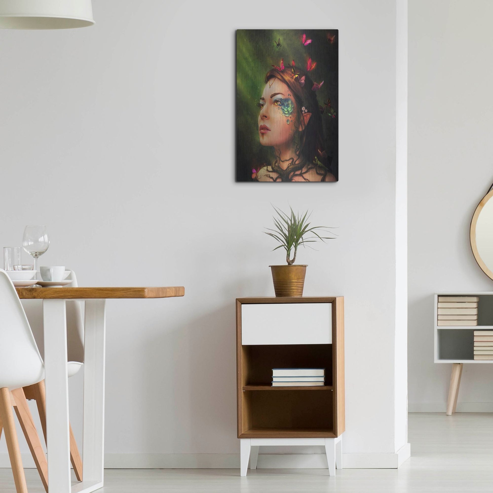 Luxe Metal Art 'Gaia' by JoJoesArt, Metal Wall Art,16x24