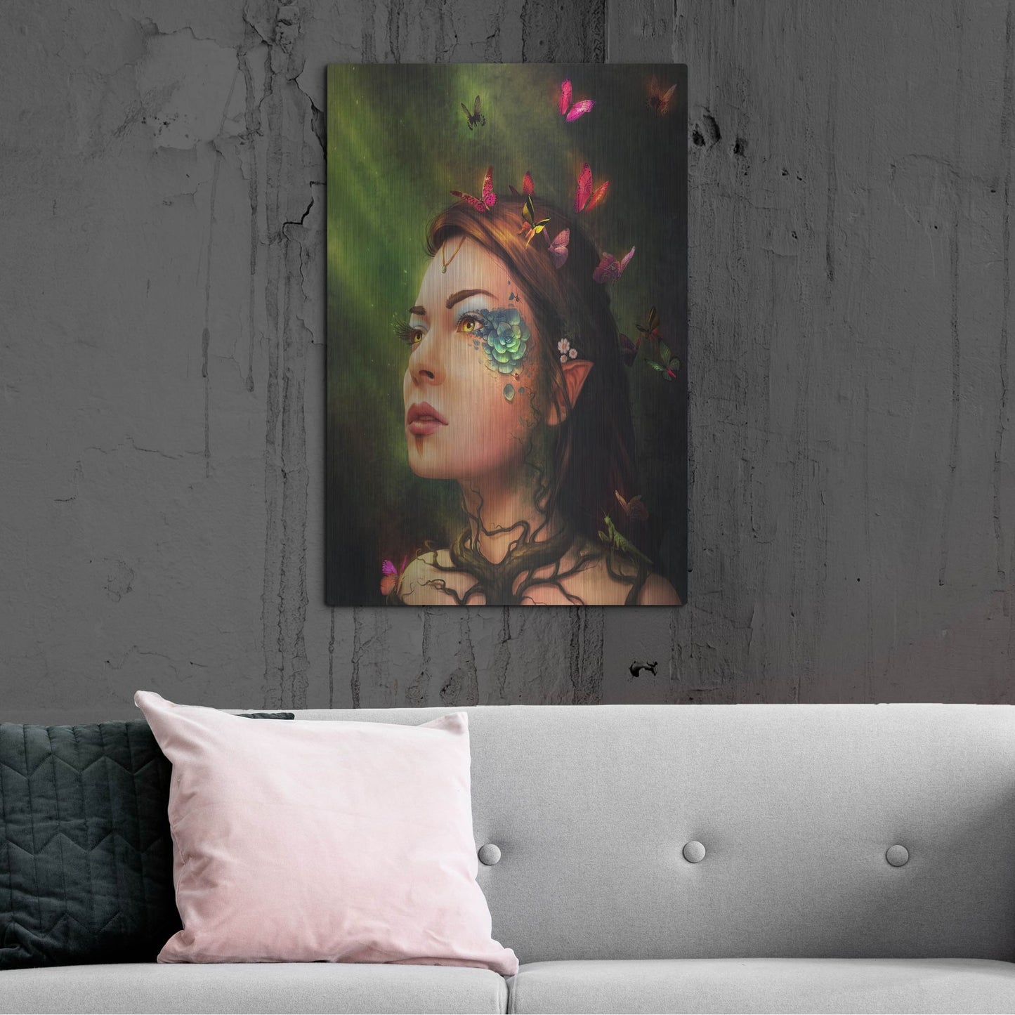 Luxe Metal Art 'Gaia' by JoJoesArt, Metal Wall Art,24x36