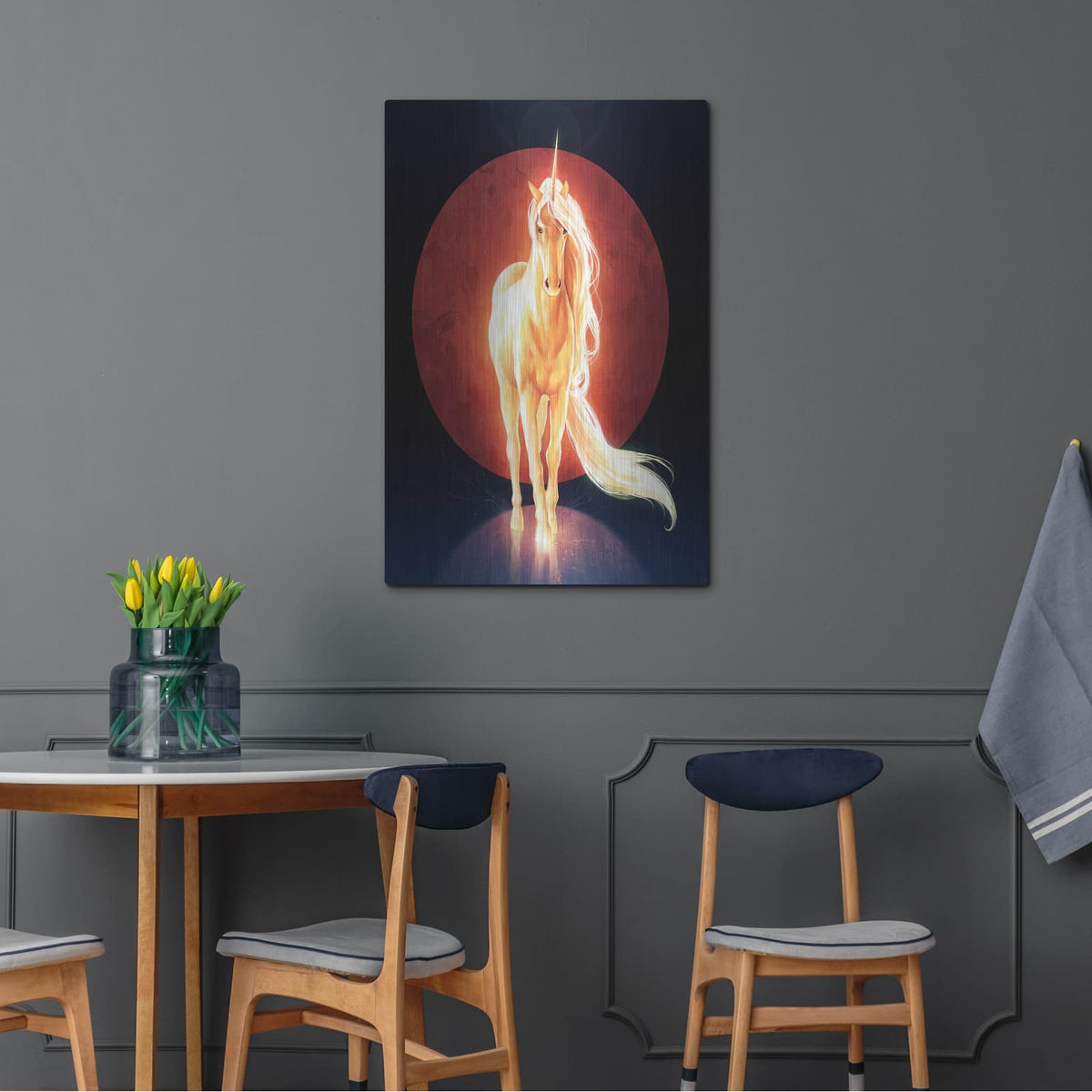 'Last Unicorn' by JoJoes Art – Metal Wall Art, 24x36 room view