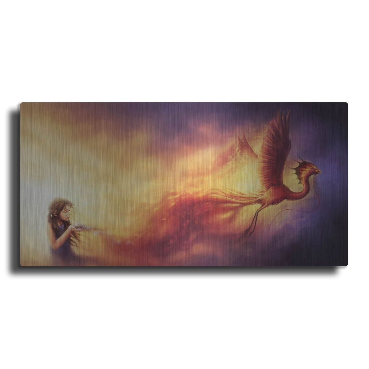 Luxe Metal Art 'Out of the Ashes' by JoJoesArt, Metal Wall Art