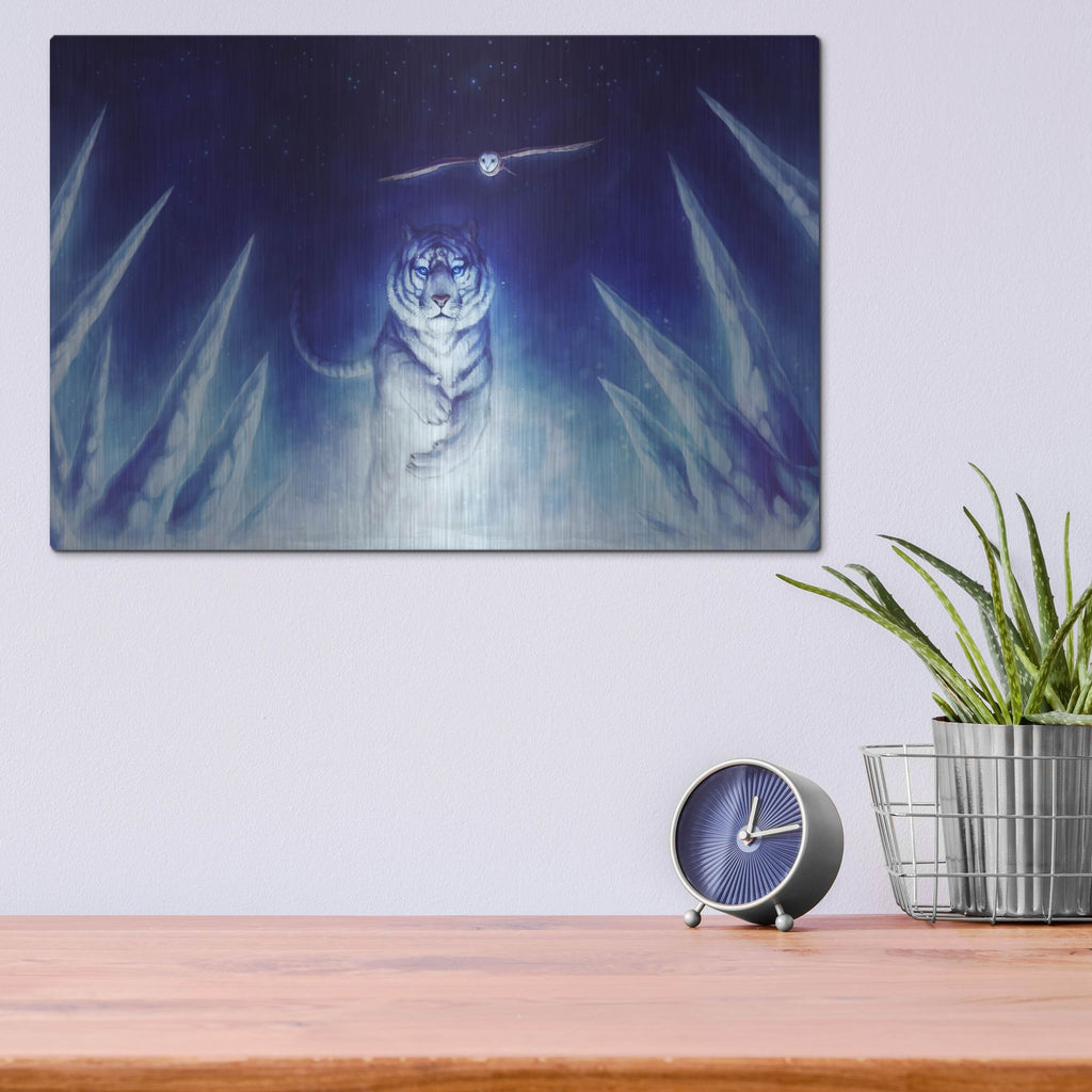 Luxe Metal Art 'Precursor' by JoJoesArt, Metal Wall Art,16x12