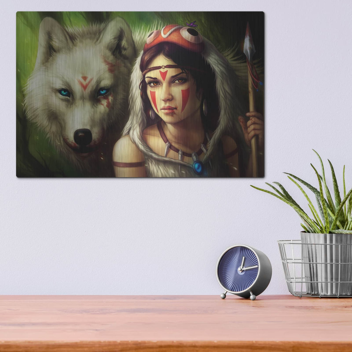 'Warrior Princess' by JoJoes Art – Metal Wall Art, 16x12 room view