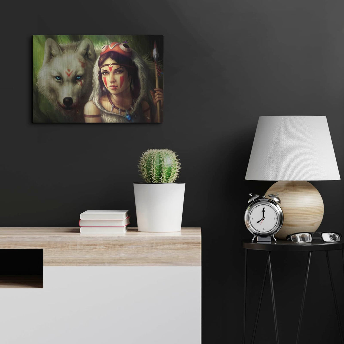 'Warrior Princess' by JoJoes Art – Metal Wall Art, 24x16 room view