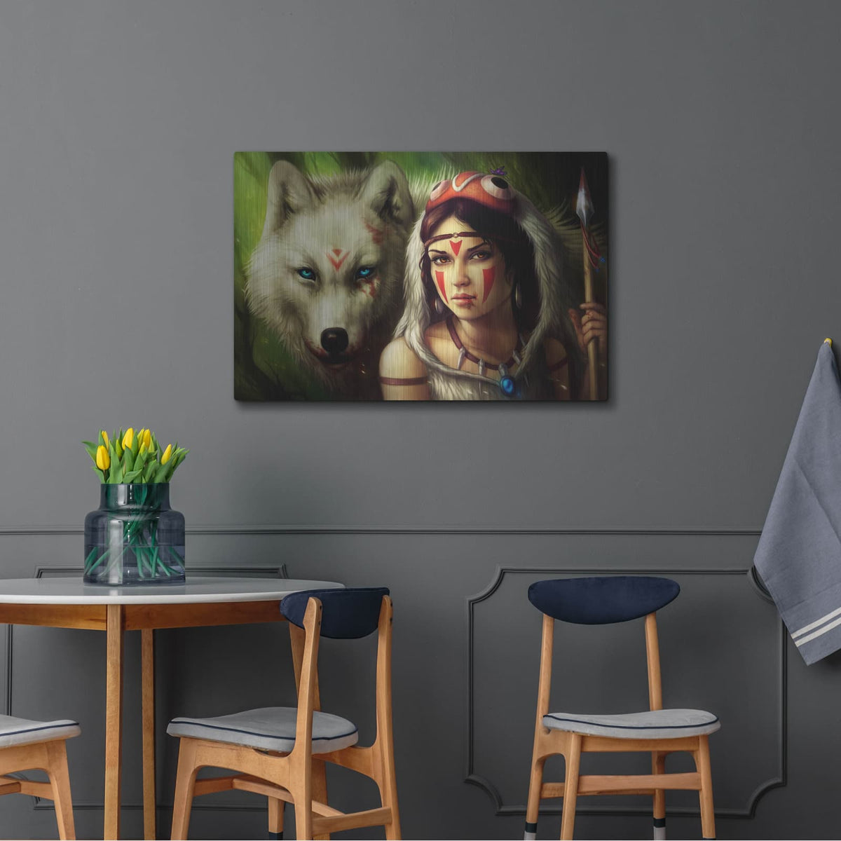 'Warrior Princess' by JoJoes Art – Metal Wall Art, 36x24 room view