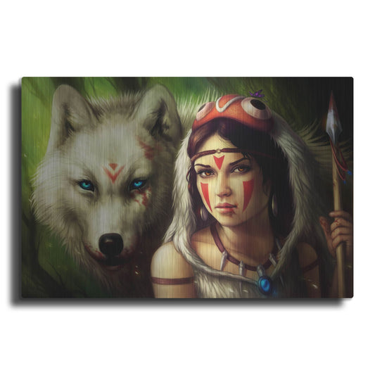 Luxe Metal Art 'Warrior Princess' by JoJoesArt, Metal Wall Art