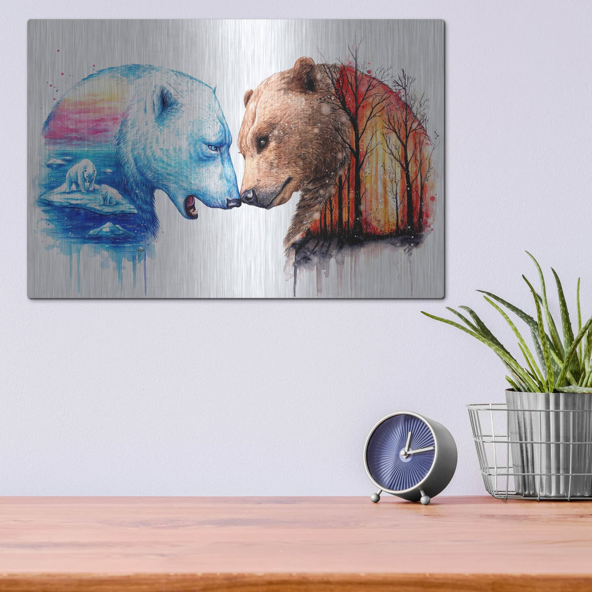 'We are in this together' by JoJoes Art – Metal Wall Art, 16x12 room view
