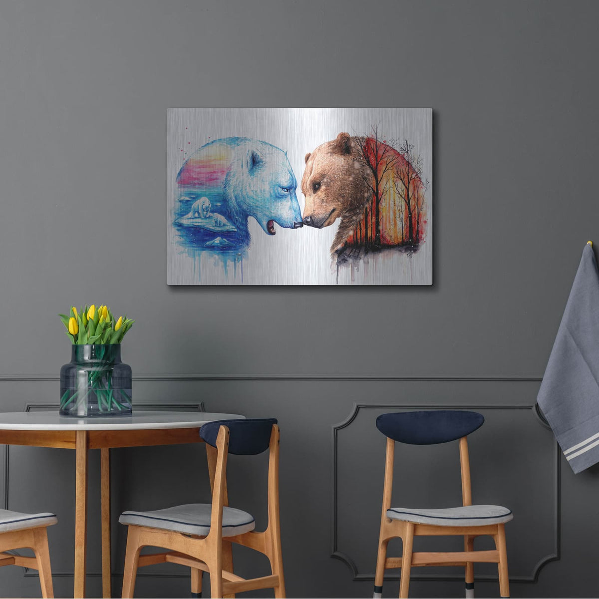 'We are in this together' by JoJoes Art – Metal Wall Art, 36x24 room view