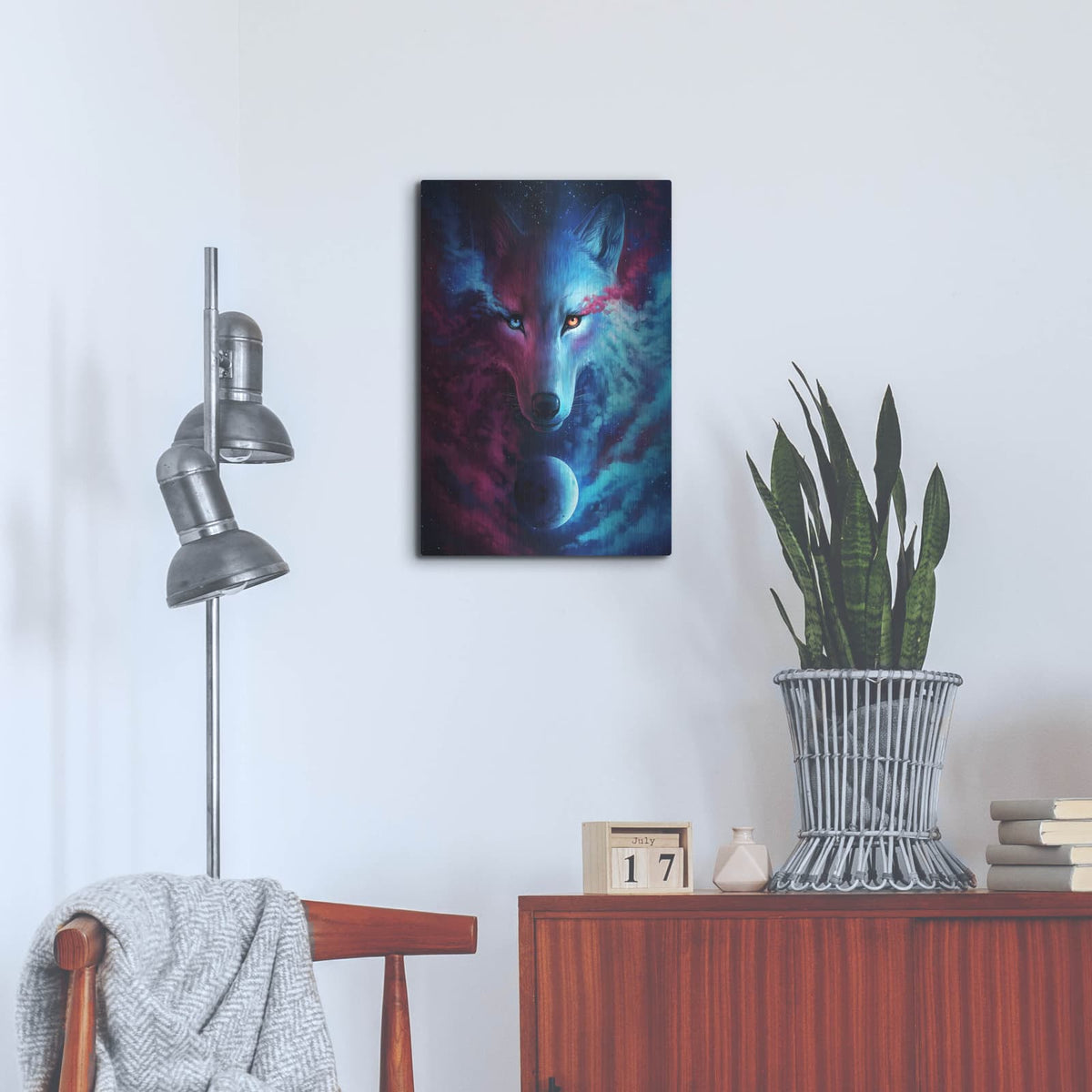 'Where Light and Dark Meet' by JoJoes Art – Metal Wall Art, 16x24 room view