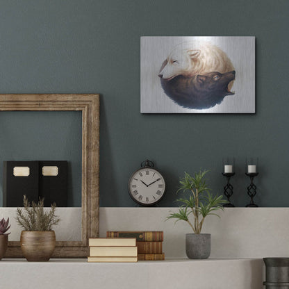 Luxe Metal Art 'Yin and Yang' by JoJoesArt, Metal Wall Art,16x12