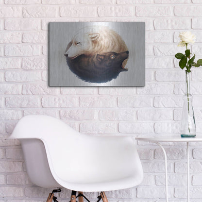 Luxe Metal Art 'Yin and Yang' by JoJoesArt, Metal Wall Art,24x16