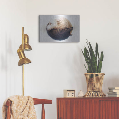 Luxe Metal Art 'Yin and Yang' by JoJoesArt, Metal Wall Art,24x16