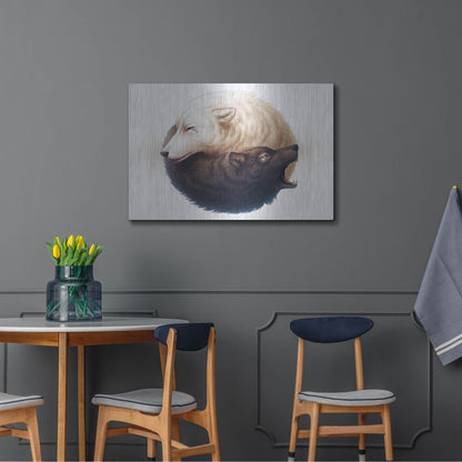 Luxe Metal Art 'Yin and Yang' by JoJoesArt, Metal Wall Art,36x24