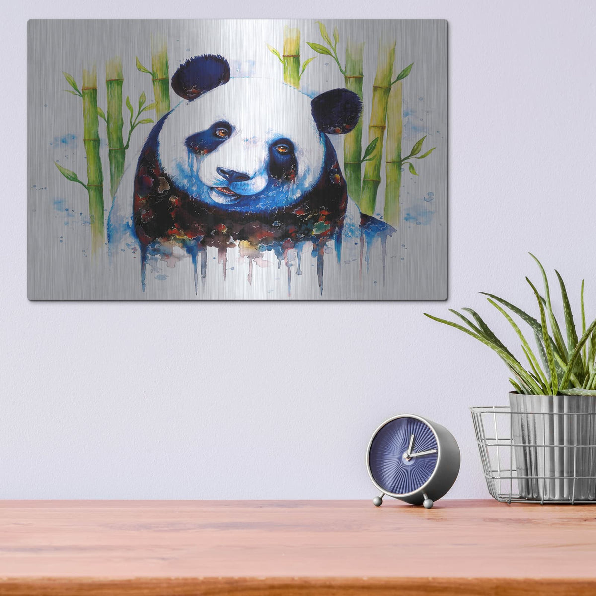 'Blue Ashes' by JoJoes Art – Metal Wall Art, 16x12 room view