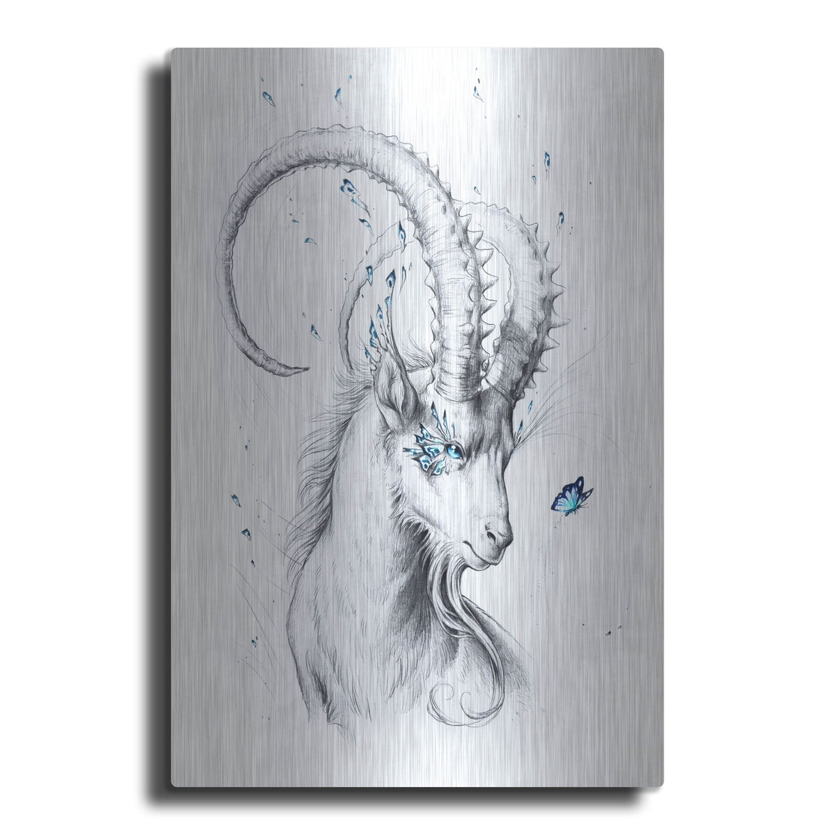 Luxe Metal Art 'Capricorn' by JoJoesArt, Metal Wall Art