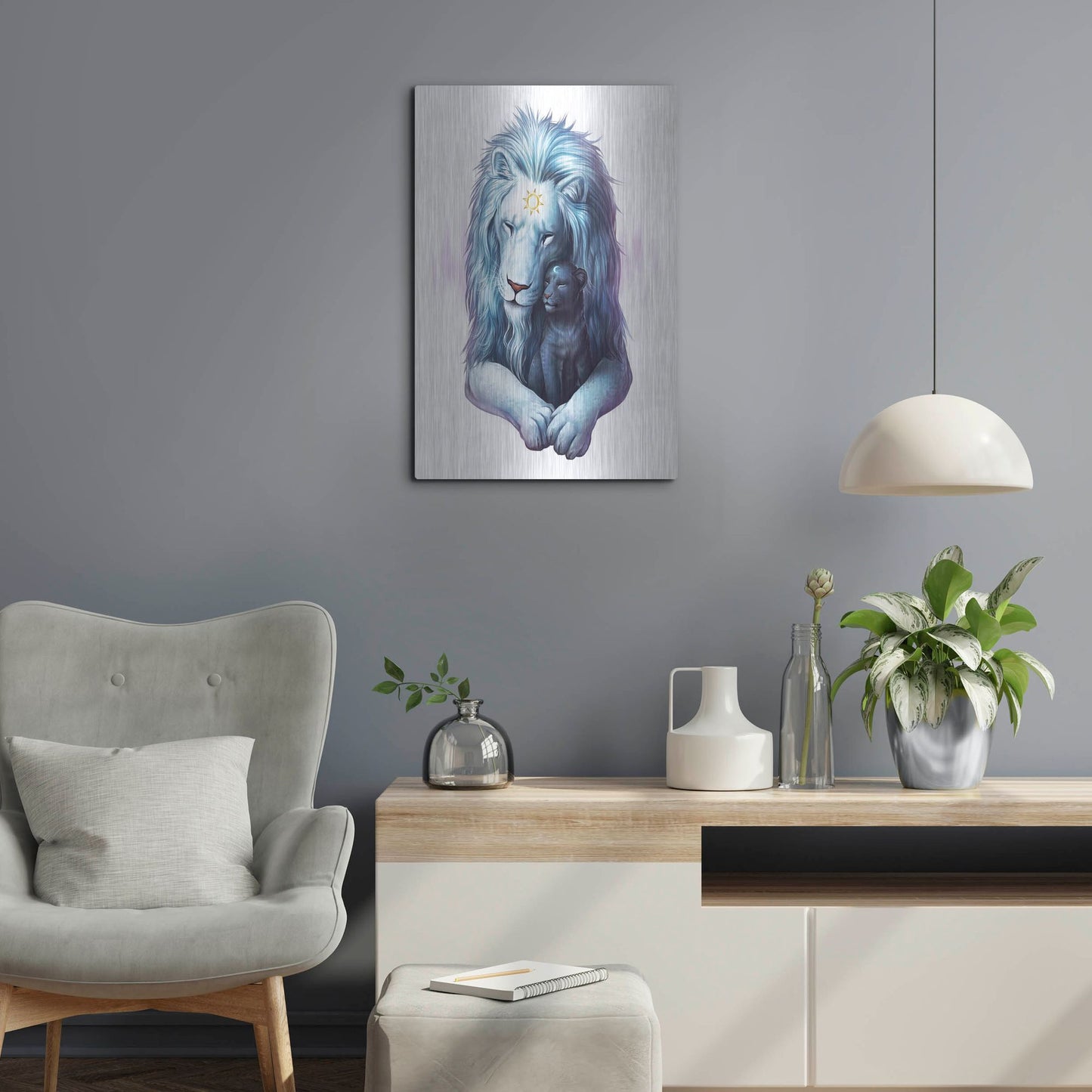 Luxe Metal Art 'Child of Light' by JoJoesArt, Metal Wall Art,16x24