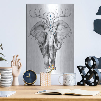 Luxe Metal Art 'Elephant Soul' by JoJoesArt, Metal Wall Art,12x16