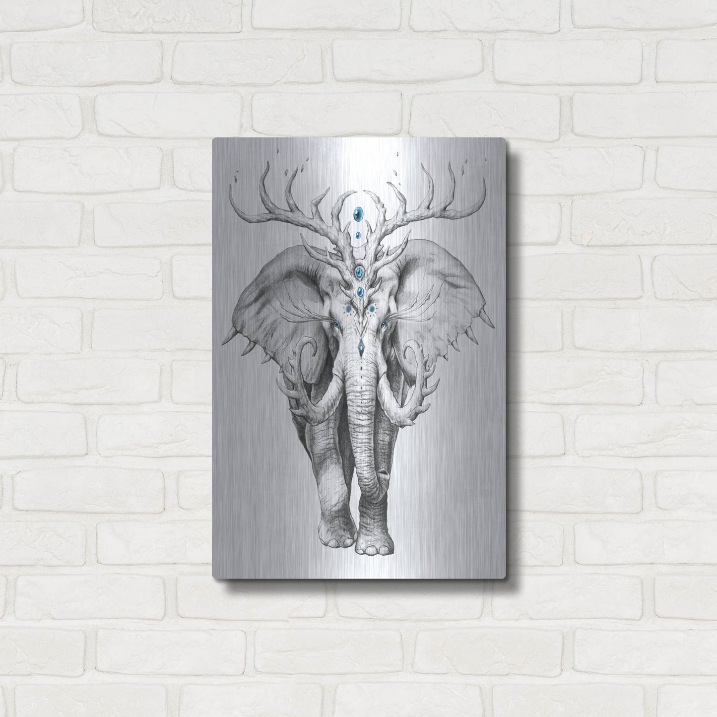 Luxe Metal Art 'Elephant Soul' by JoJoesArt, Metal Wall Art,16x24