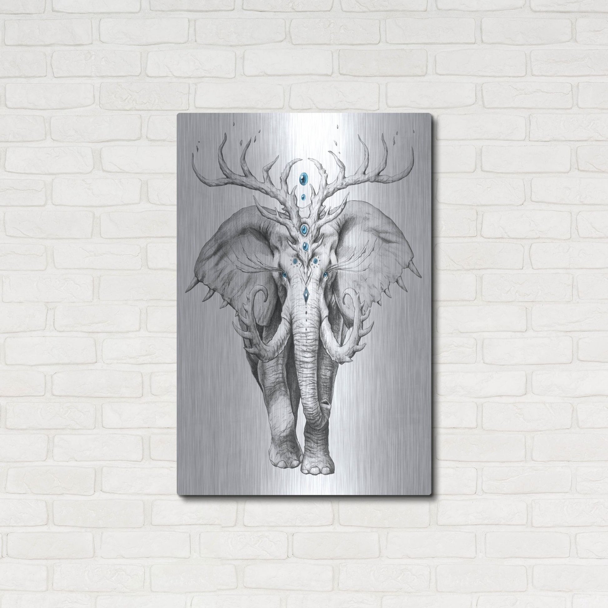 Luxe Metal Art 'Elephant Soul' by JoJoesArt, Metal Wall Art,24x36