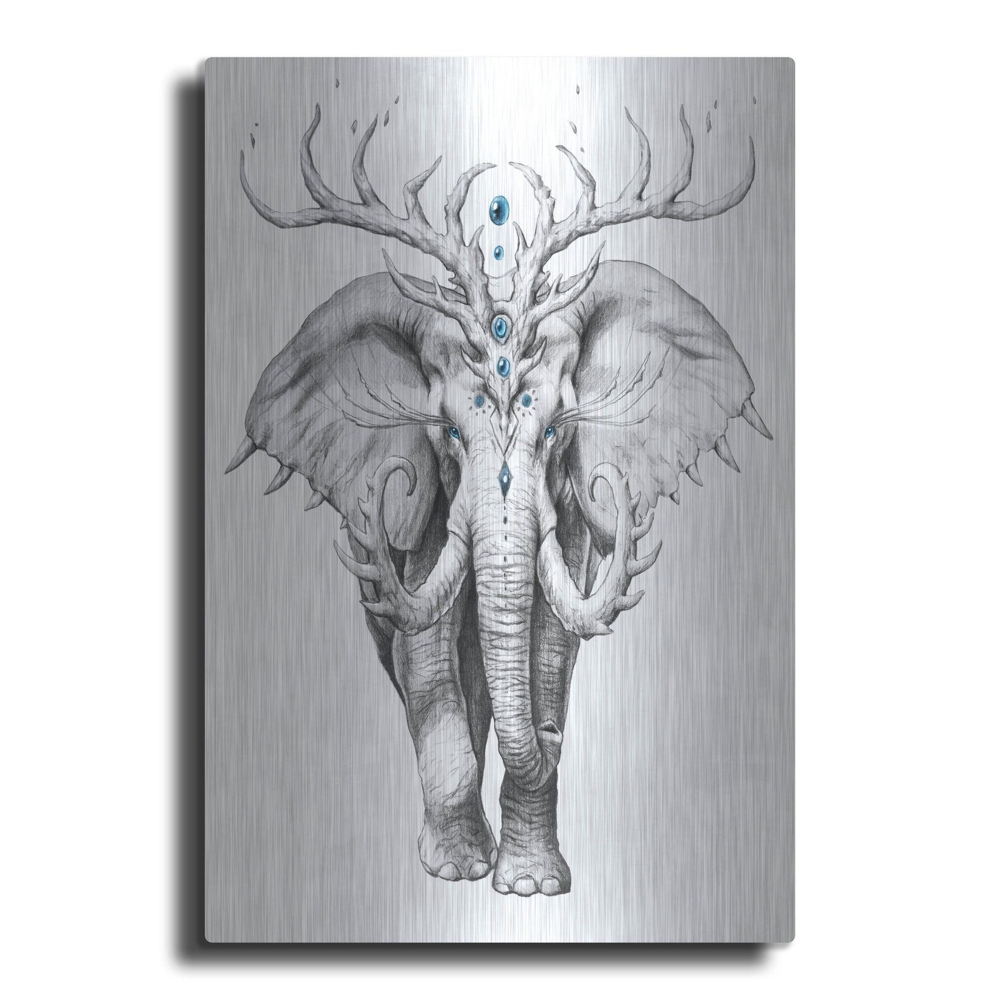 Luxe Metal Art 'Elephant Soul' by JoJoesArt, Metal Wall Art