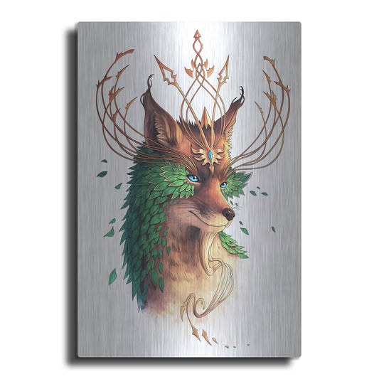 Luxe Metal Art 'Fox Colored' by JoJoesArt, Metal Wall Art