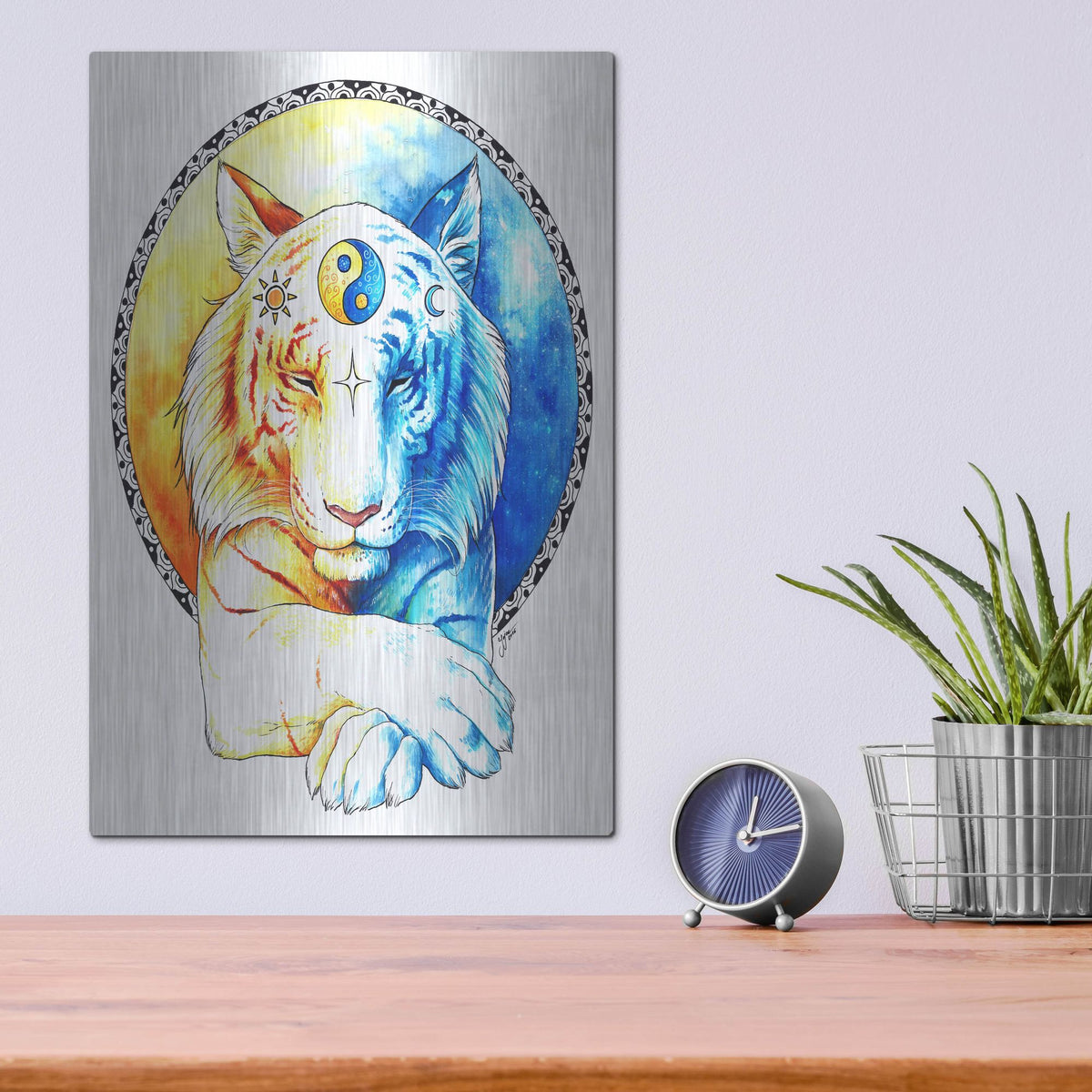 Luxe Metal Art 'Inner Balance' by JoJoesArt, Metal Wall Art,12x16