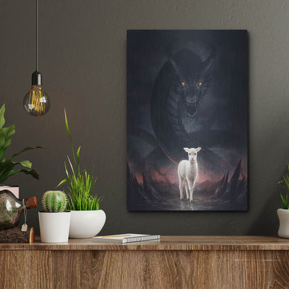 Luxe Metal Art 'Lamm Gottes' by JoJoesArt, Metal Wall Art,12x16