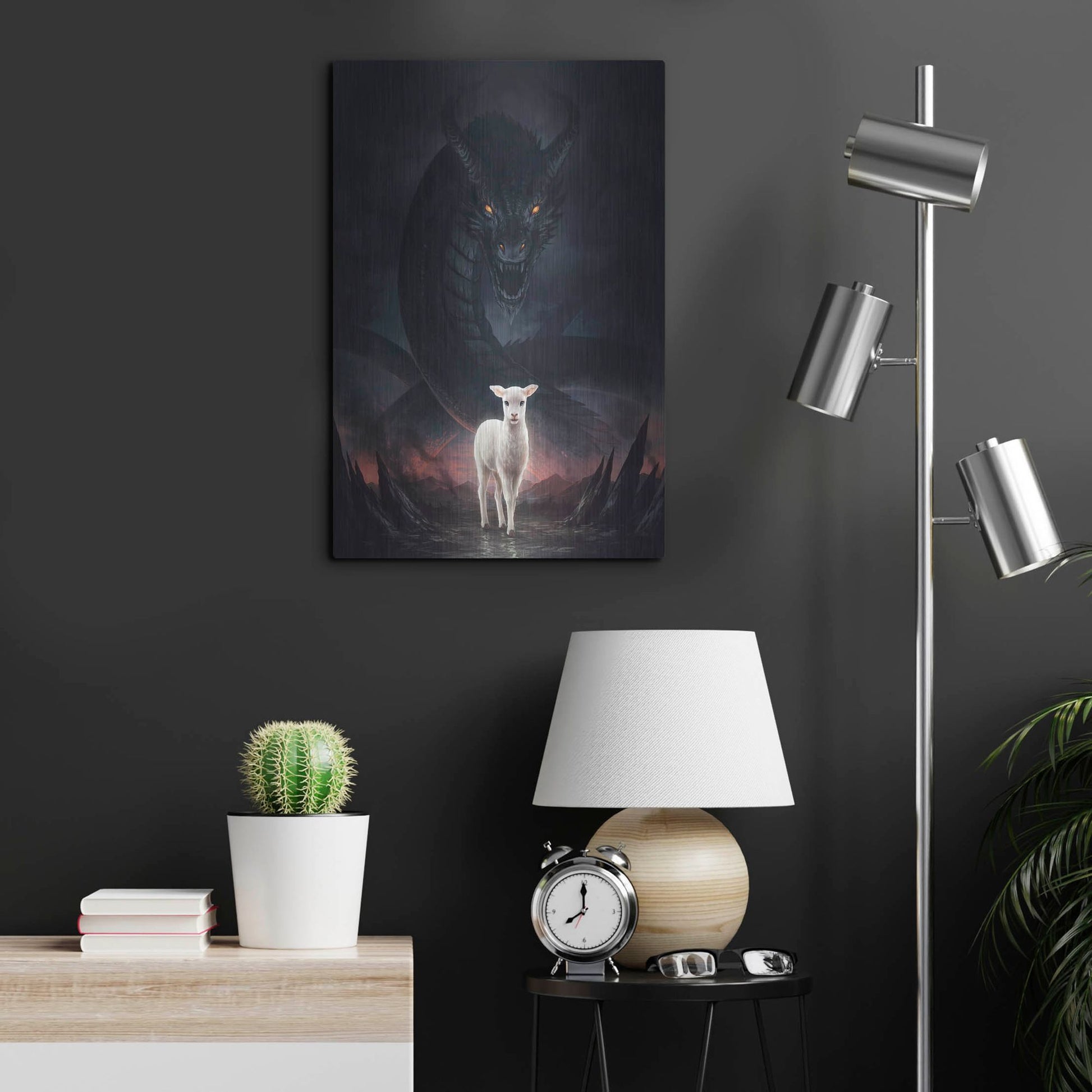 Luxe Metal Art 'Lamm Gottes' by JoJoesArt, Metal Wall Art,16x24
