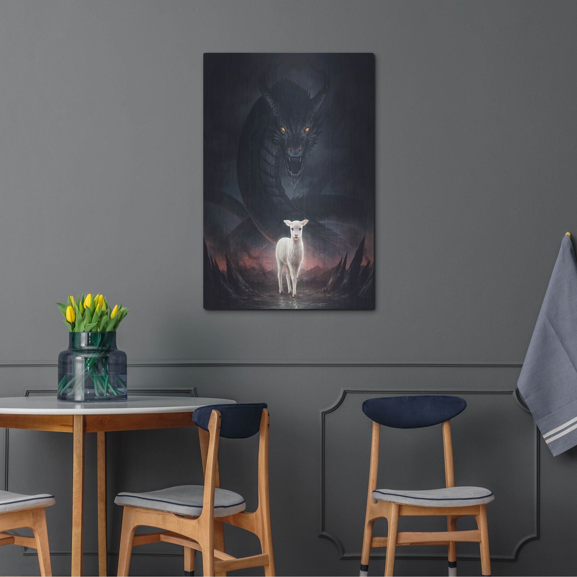 Luxe Metal Art 'Lamm Gottes' by JoJoesArt, Metal Wall Art,24x36