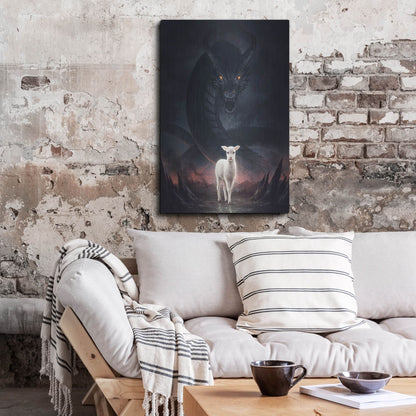 Luxe Metal Art 'Lamm Gottes' by JoJoesArt, Metal Wall Art,24x36