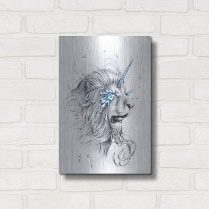 Luxe Metal Art 'Lion Soul' by JoJoesArt, Metal Wall Art,12x16