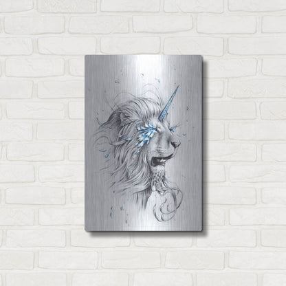 Luxe Metal Art 'Lion Soul' by JoJoesArt, Metal Wall Art,16x24
