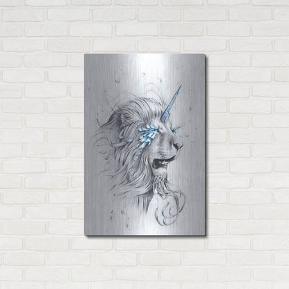 Luxe Metal Art 'Lion Soul' by JoJoesArt, Metal Wall Art,24x36