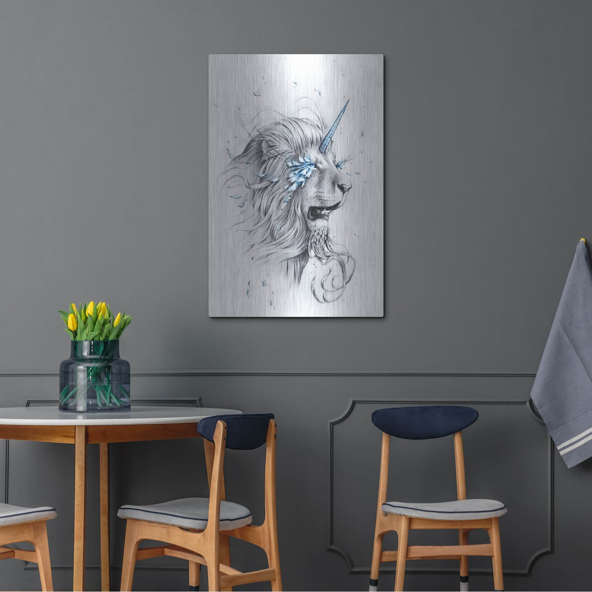 'Lion Soul' by JoJoes Art – Metal Wall Art, 24x36 room view