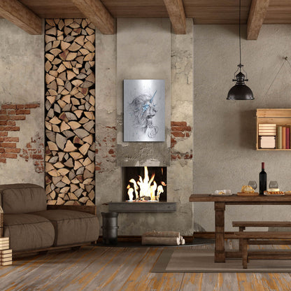 Luxe Metal Art 'Lion Soul' by JoJoesArt, Metal Wall Art,24x36