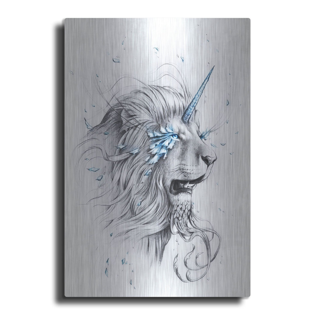 Luxe Metal Art 'Lion Soul' by JoJoesArt, Metal Wall Art