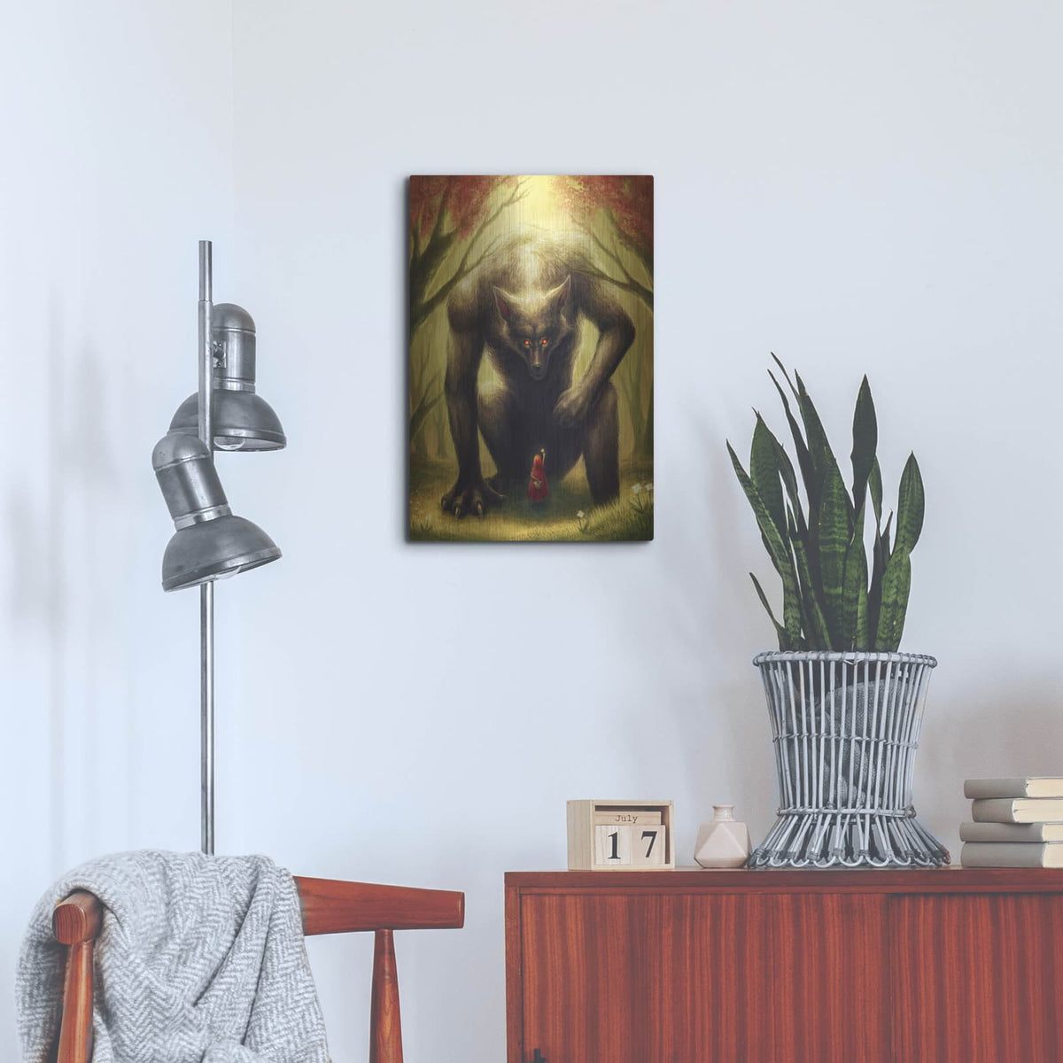 'Little Red Riding Hood' by JoJoes Art – Metal Wall Art, 16x24 room view