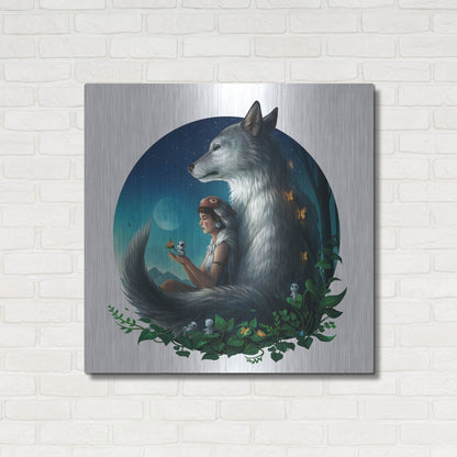 Luxe Metal Art 'Mononoke Safe' by JoJoesArt, Metal Wall Art,36x36