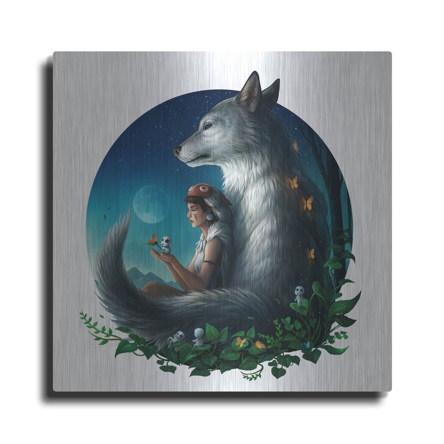 Luxe Metal Art 'Mononoke Safe' by JoJoesArt, Metal Wall Art